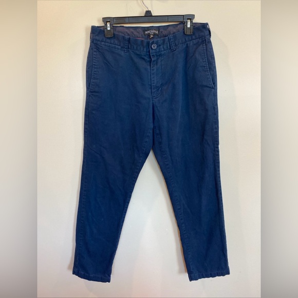 J.Crew Mercantile Flex Flannel Lined Chino Pants Navy Blue 31x32 - Picture 1 of 5